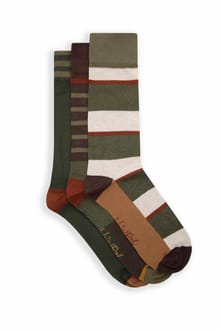 Wyatt Mens Socks 3 Pack Fir Green