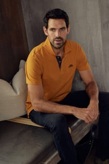 Miles Organic Cotton Pique Polo Caramel