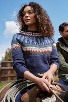 Lowell Fair Isle Jumper Navy