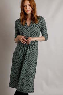 Isolde Printed Jersey Midi Dress Army Green