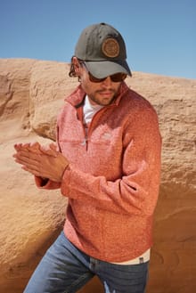 Laramie Eco 1/4 Zip Snow Marl Fleece