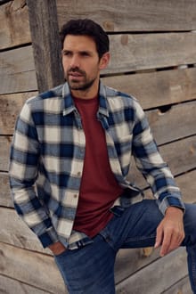 Broxton Organic Cotton Herringbone Check Shirt