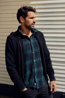 Chester Organic Cotton Flannel Check Shirt Navy