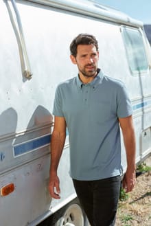 Beacon Pique Polo Blue Mirage