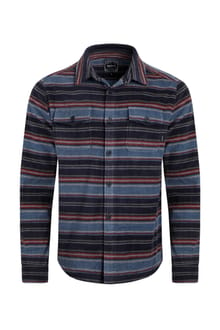 Cypress Striped Fleece Shirt  Midnight