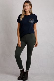 Lilliane High Waisted Leggings Olive Green