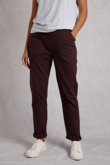 Malorri Organic Cotton Cargo Trousers Mulled Wine