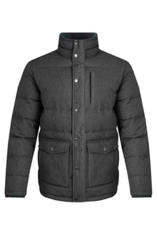 Charlestown Houndstooth Puffer Jacket Anthracite