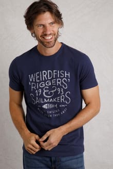 Riggers Organic Cotton Reverse Print Graphic T-Shirt