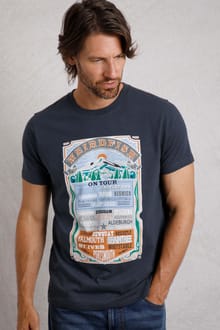 On Tour Organic Cotton Front Print Graphic T-Shirt