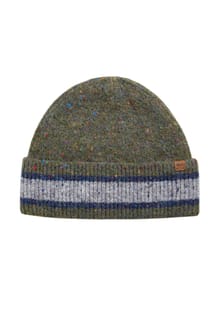 Fleetwood Flecked Beanie Hat Olive Green