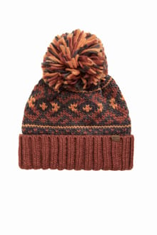 Scotsdale Eco Fair Isle Bobble Hat Nut