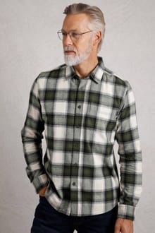 Broxton Organic Cotton Herringbone Check Shirt