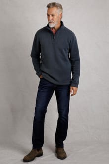 Stowe Eco 1/4 Zip Soft Knit Fleece Dusty Blue