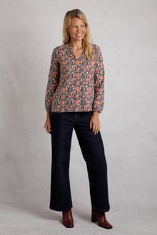 Brooke Organic Cotton Printed Jersey Top