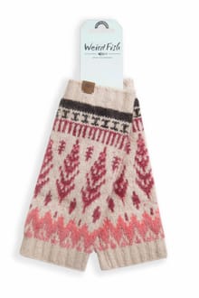 Shutt Fair Isle Wrist Warmers Sand Dune