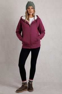 Sevanna Eco Borg Lined Jersey Hoodie Boysenberry