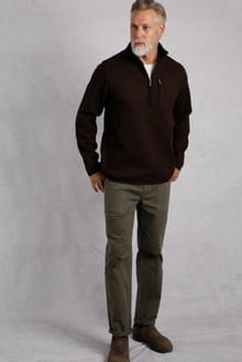 Turlock 1/4 Zip Bonded Fleece Chocolate