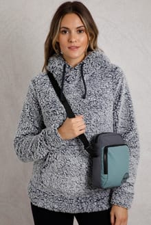 Nanga Colour Block Cross Body Bag Peacock Blue