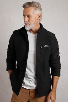 Berhan Full Zip Lined Eco Macaroni Black