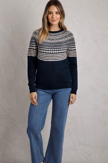 Miska Eco Fair Isle Jumper Navy