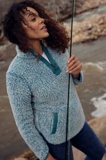 Madi Cosy 1/4 Zip Fleece Deep Ocean