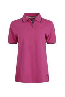 Pammie Pique Polo Shirt Dark Raspberry