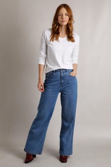 Corine Wide Leg Denim Jeans