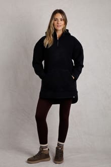 Laura Eco Polar Popover Hoodie Navy