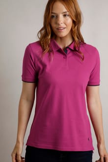 Pammie Pique Polo Shirt Dark Raspberry