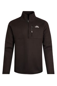 Burlock 1/4 Zip Bonded Fleece Chocolate