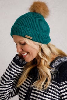 Tongass Eco Bobble Hat Peacock Blue