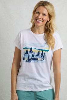 Set Sail Organic Cotton Slub Graphic T-Shirt