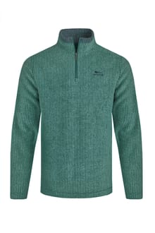 Newark Eco 1/4 Zip Grid Fleece Leaf Green