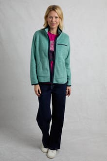 Tilly Eco Full Zip Grid Fleece Viridis