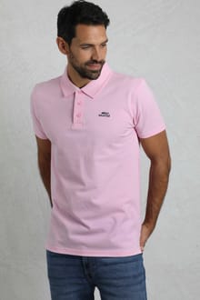 Miles Organic Cotton Pique Polo Pink