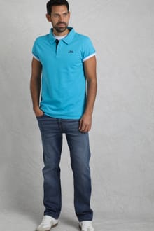 Miles Organic Cotton Pique Polo Oceano