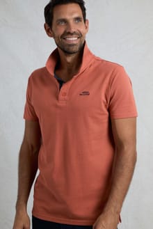 Miles Pique Polo Shirt Baked Clay