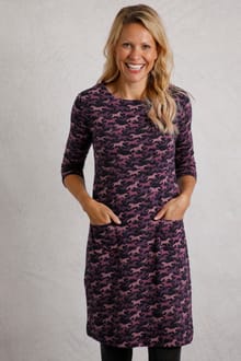 Starshine Organic Cotton Jersey Dress Mulled Wine