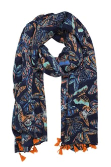 Marelia Eco Printed Scarf Dark Blue