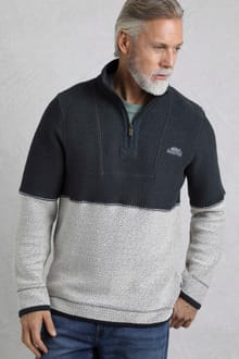 Kielder Eco 1/4 Zip Special Edition Macaroni Dark Navy