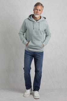 Hugo Eco Branded Popover Hoodie Grey Marl