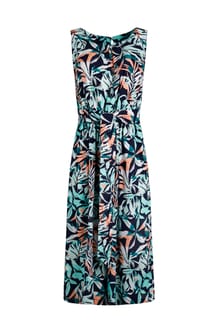 Nalani LivaEco™ Printed Viscose Jumpsuit Aqua blue