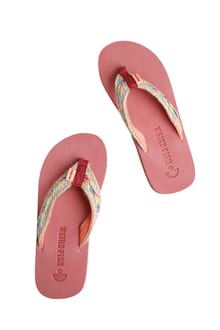 Adila Braided Flip Flops Desert Rose