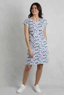 Tallahassee Organic Jersey Dress Washed Blue