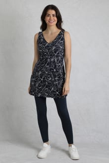 Indus Printed Jersey Tunic Dark Navy