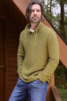 Cruiser 1/4 Zip Eco Macaroni Antique Moss