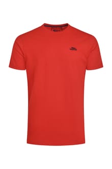 Fished Organic Cotton Branded T-Shirt Retro Red