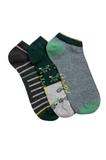 Rolph Trainer Socks 3 Pack Forest Green