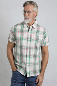 Judd Organic Cotton Short Sleeve Check Shirt Viridis